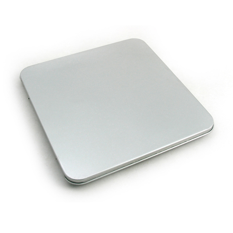 Silver plain CD tin box